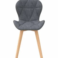 4 chaises en tissu et PU grises