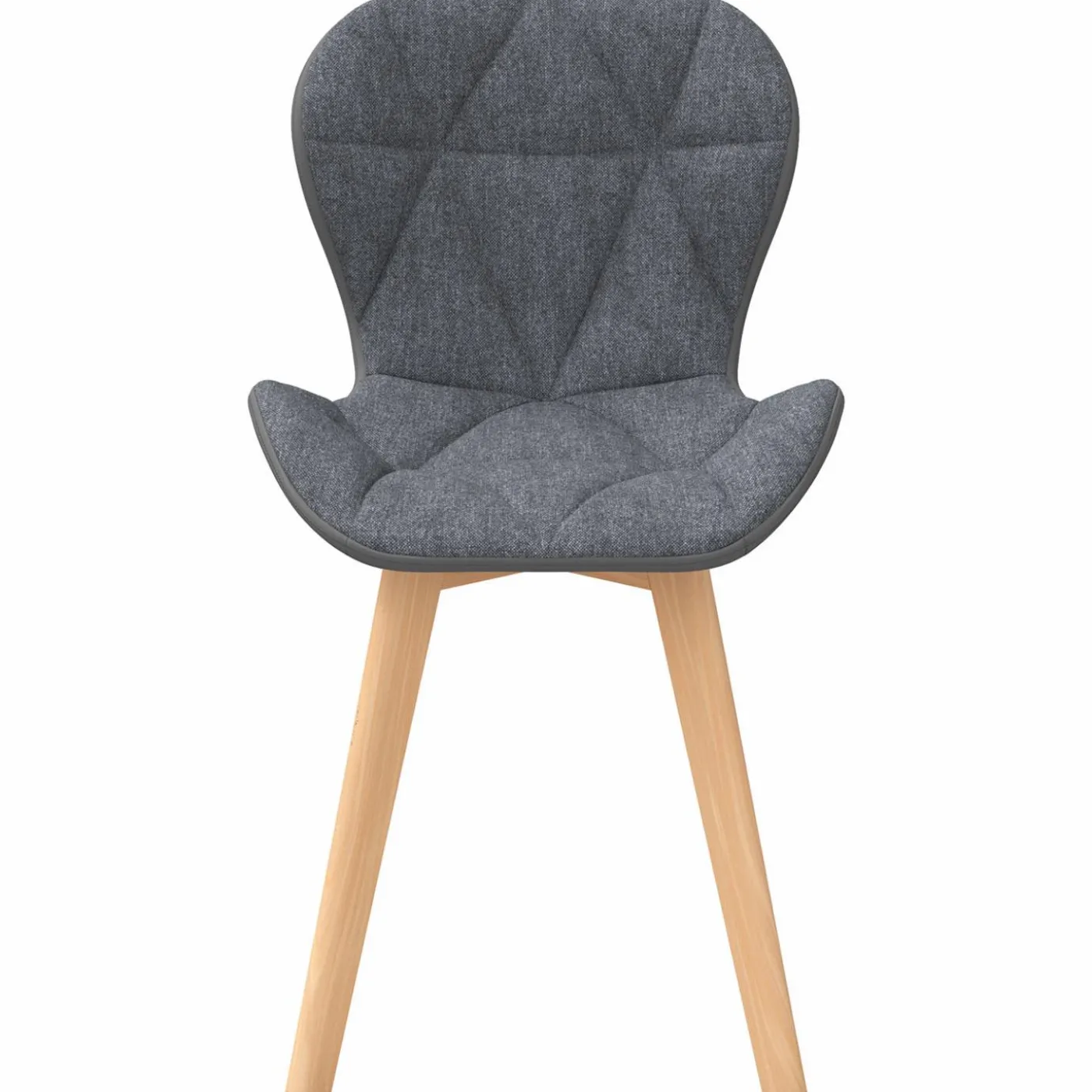 4 chaises en tissu et PU grises