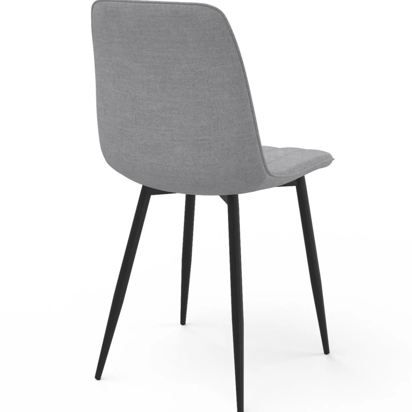 6 chaises en tissu gris clair