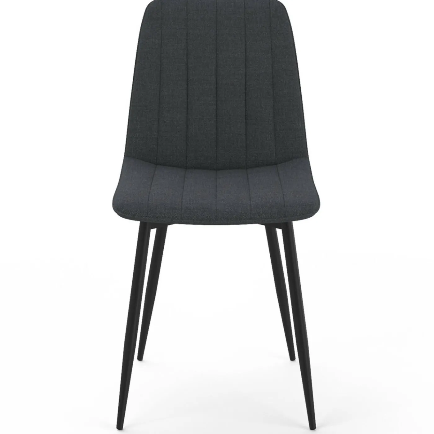 6 chaises en tissu gris foncé