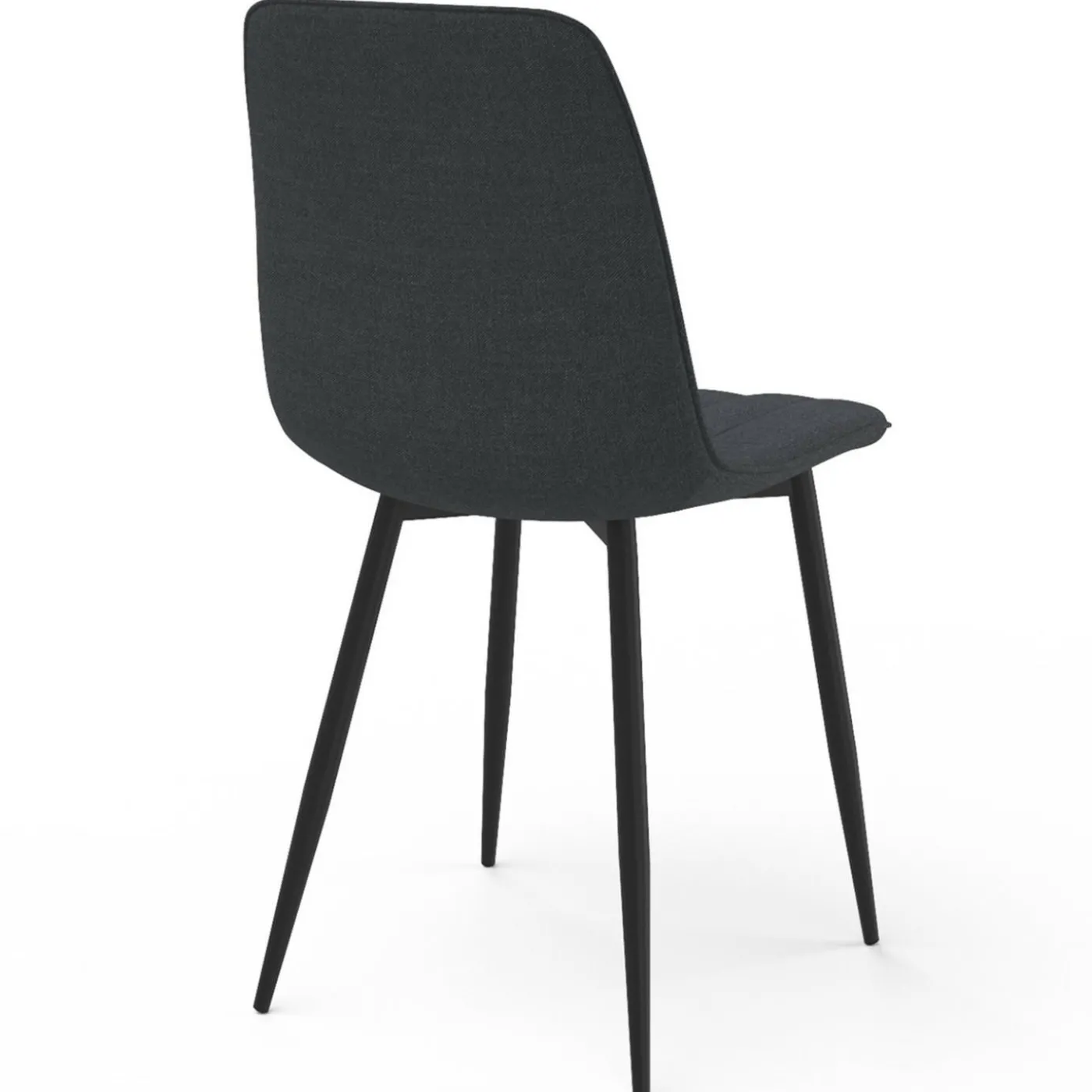 6 chaises en tissu gris foncé