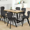 6 Chaises en velours gris foncé