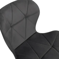 6 Chaises en velours gris foncé