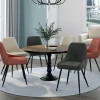 6 chaises en velours mix color gris, terracotta et beige