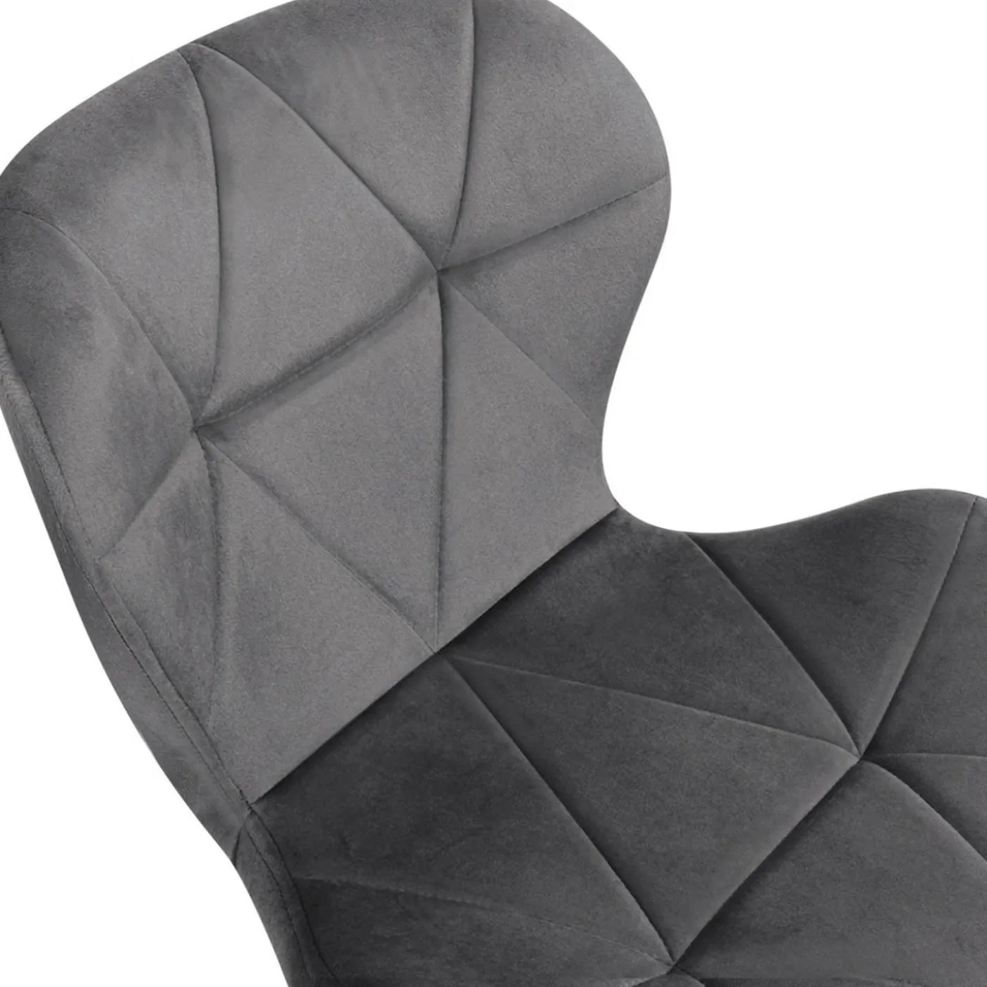6 Chaises en velours mix color bleu, gris et jaune