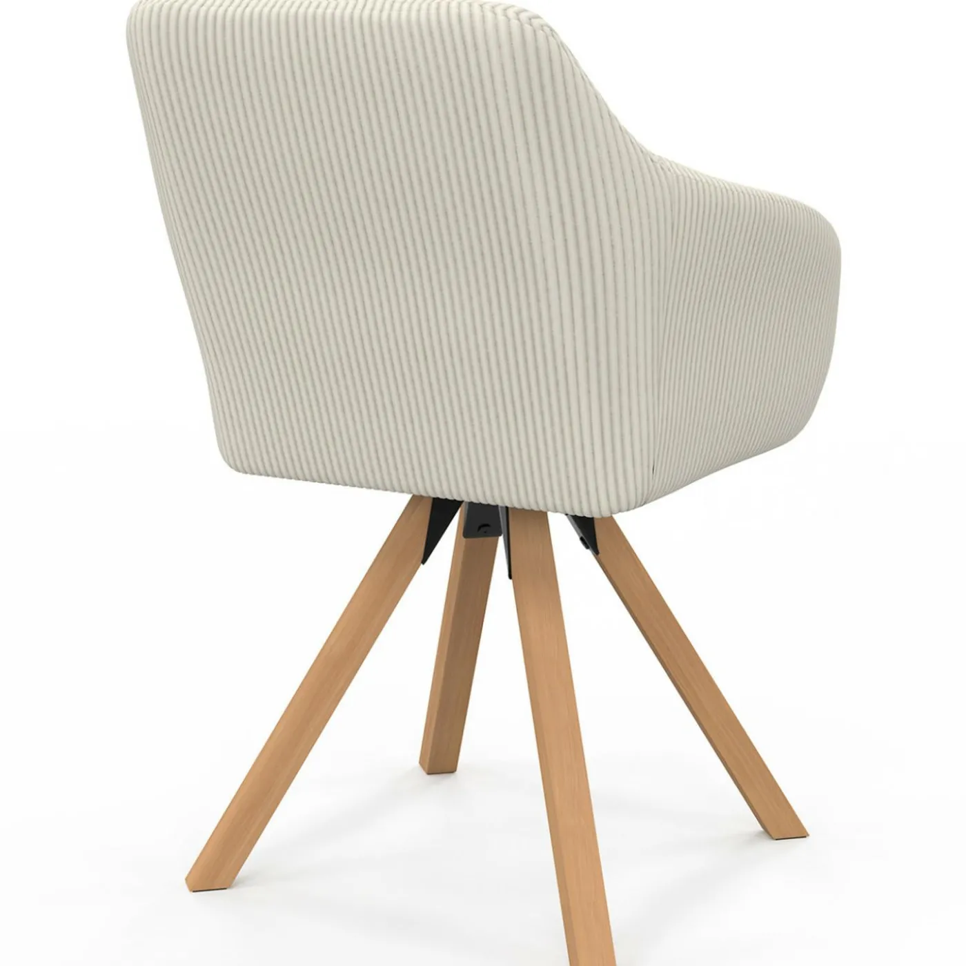 2 chaises pivotantes et fauteuils en velours beige