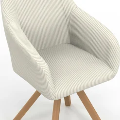 2 chaises pivotantes et fauteuils en velours beige