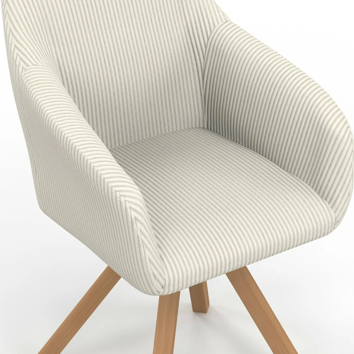 2 chaises pivotantes et fauteuils en velours beige