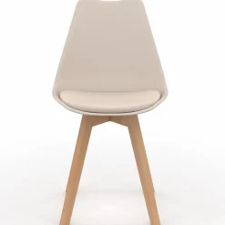 6 chaises scandinaves beiges