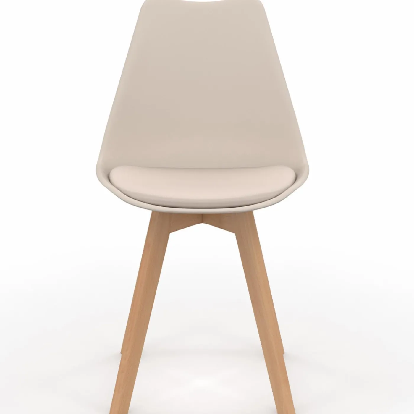 6 chaises scandinaves beiges