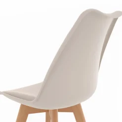 6 chaises scandinaves beiges