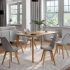 6 chaises scandinaves gris clair