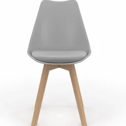 6 chaises scandinaves gris clair