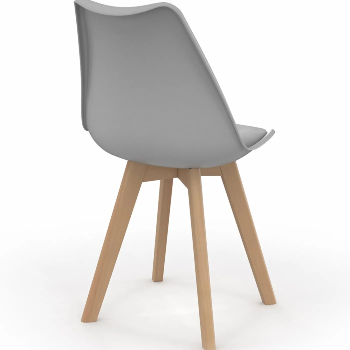 6 chaises scandinaves gris clair