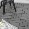 10 dalles de terrasse clipsables 30x30 cm en bois composite gris