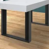 2 pieds de table carrés noir 75 cm