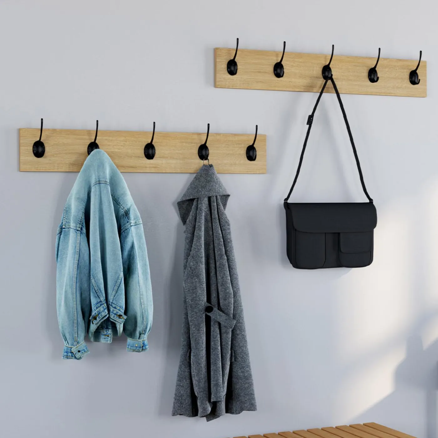 2 portes manteaux muraux design industriel