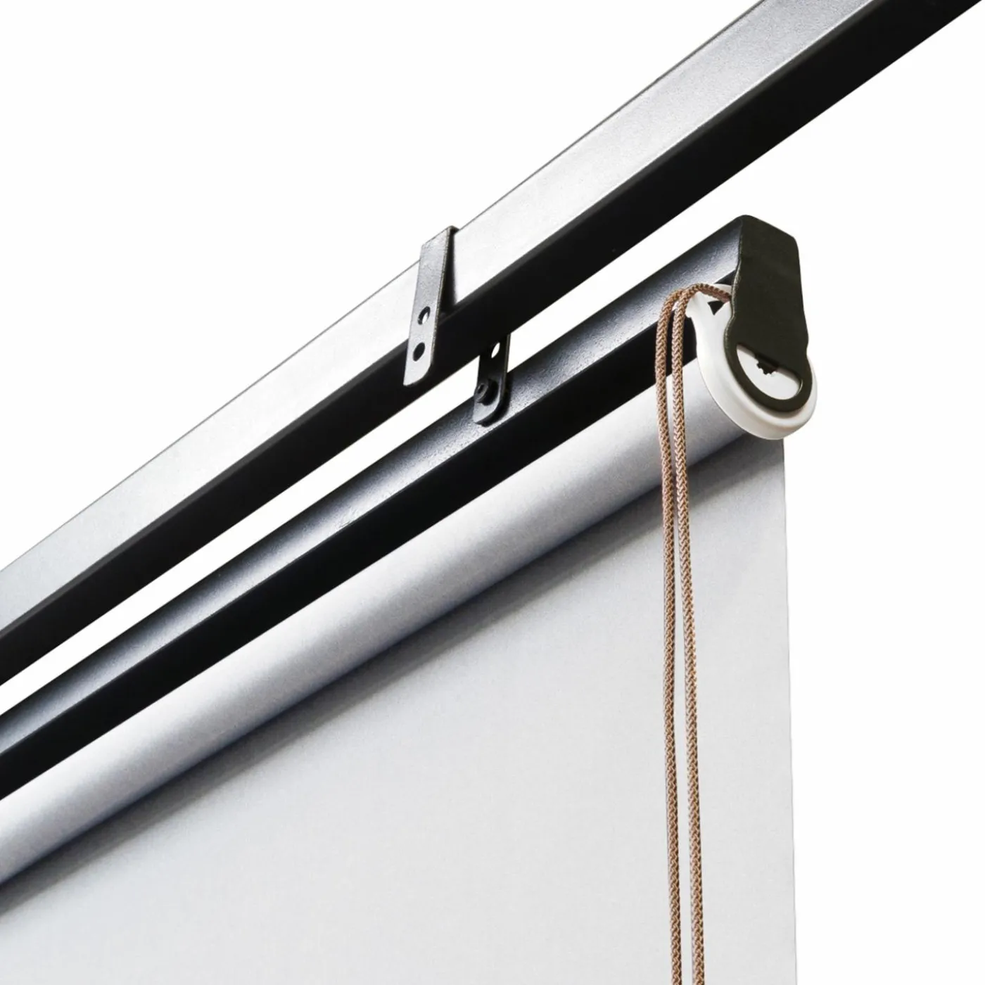 2 stores enrouleurs blancs 225 cm pour pergola