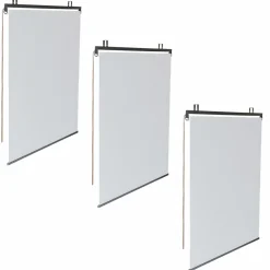 3 stores enrouleurs blancs 225 cm pour pergola