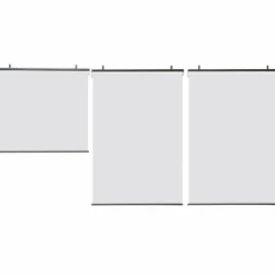 3 stores enrouleurs blancs 225 cm pour pergola