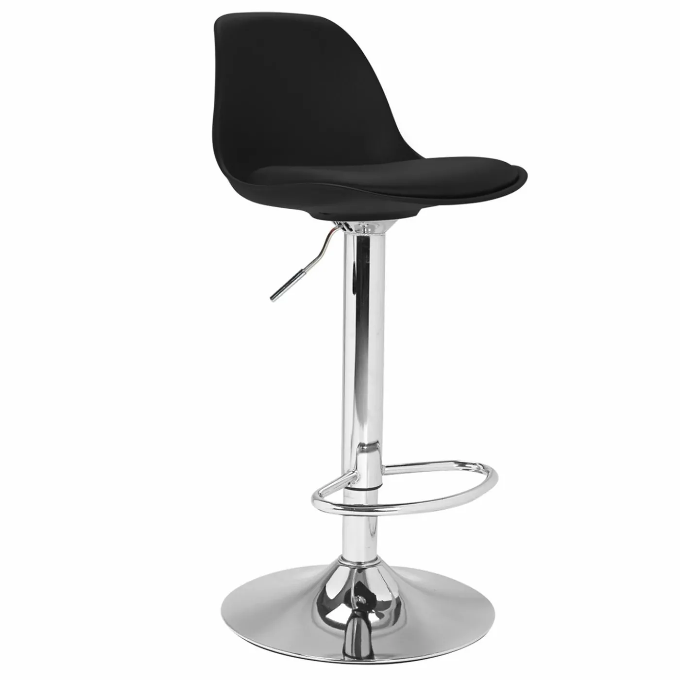 2 tabourets de bar design noir KARL