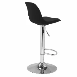 2 tabourets de bar design noir KARL