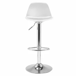 2 tabourets de bar design blanc KARL