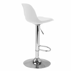 2 tabourets de bar design blanc KARL