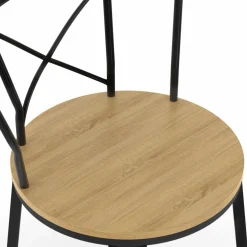 4 tabourets de bar industriel avec dossier arrondi