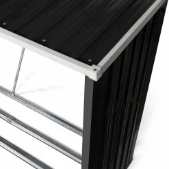 Abri bois de chauffage 4 m³ en acier galvanisé