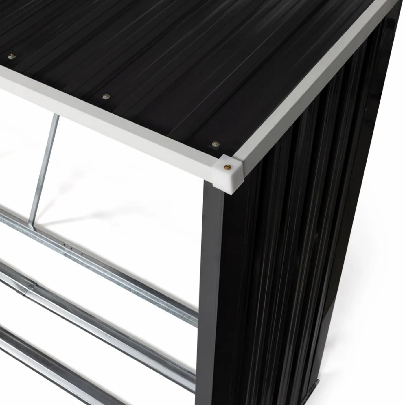 Abri bois de chauffage 4 m³ en acier galvanisé