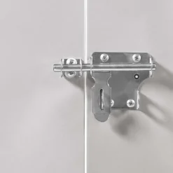 Abri de jardin multi-rangements en métal gris clair
