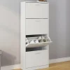 Armoire à chaussures 4 portes blanche