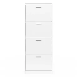 Armoire à chaussures 4 portes blanche