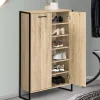Armoire à chaussures industrielle bois et métal