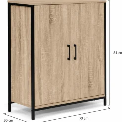 Armoire basse industrielle 2 portes