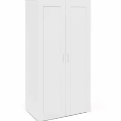 Armoire blanche 2 portes 80 cm