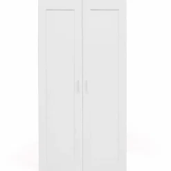 Armoire blanche 2 portes 80 cm