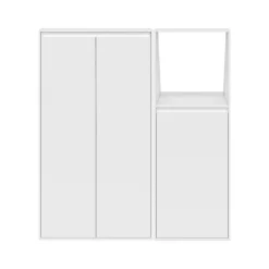 Armoire blanche sous pente 3 portes 1 niche