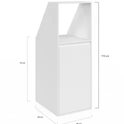 Armoire blanche sous pente 3 portes 1 niche