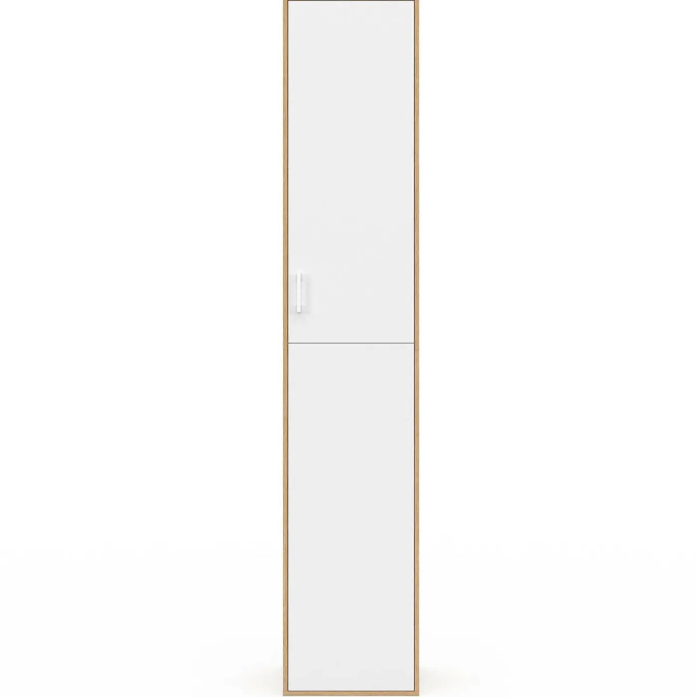 Armoire de bureau bois 180 cm multifonction 3 étagères 1 porte blanche