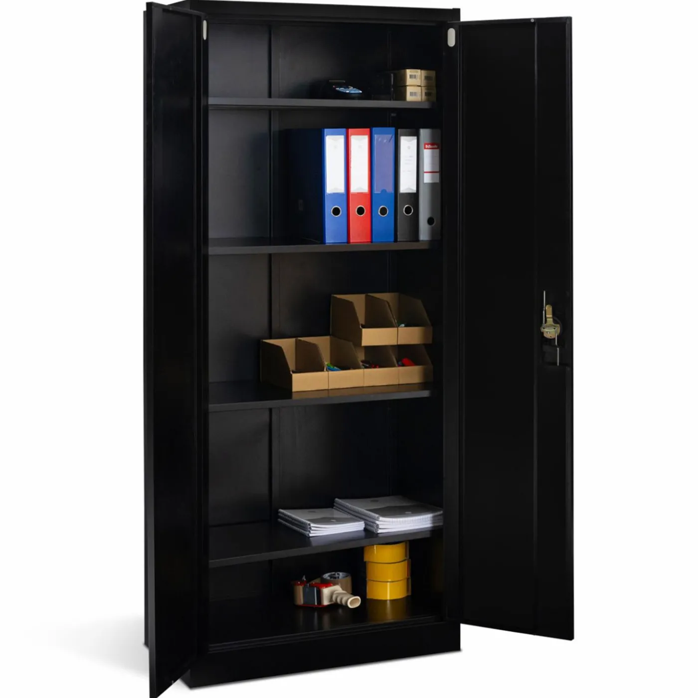 Armoire de bureau en métal noir 80x180 cm