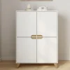 Armoire de rangement scandinave avec 4 portes bois blanc
