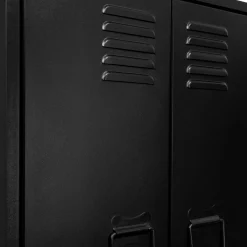 Armoire murale 2 portes noir et métal