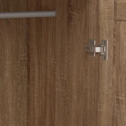 Armoire penderie en hêtre avec 2 portes et étagères