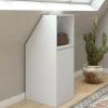 Armoire sous pente blanche 1 porte 1 niche