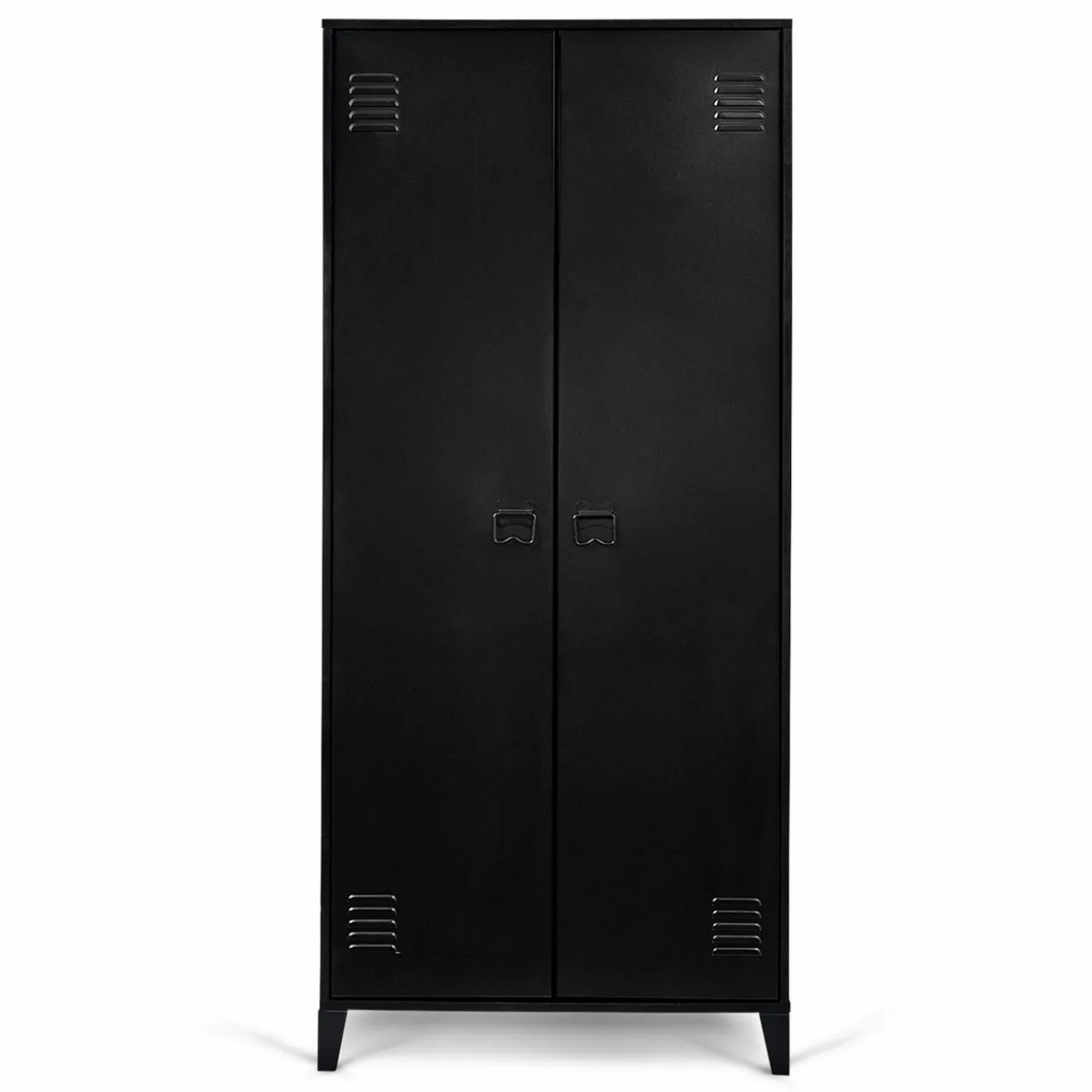 Armoire vestiaire métal noir avec 2 portes