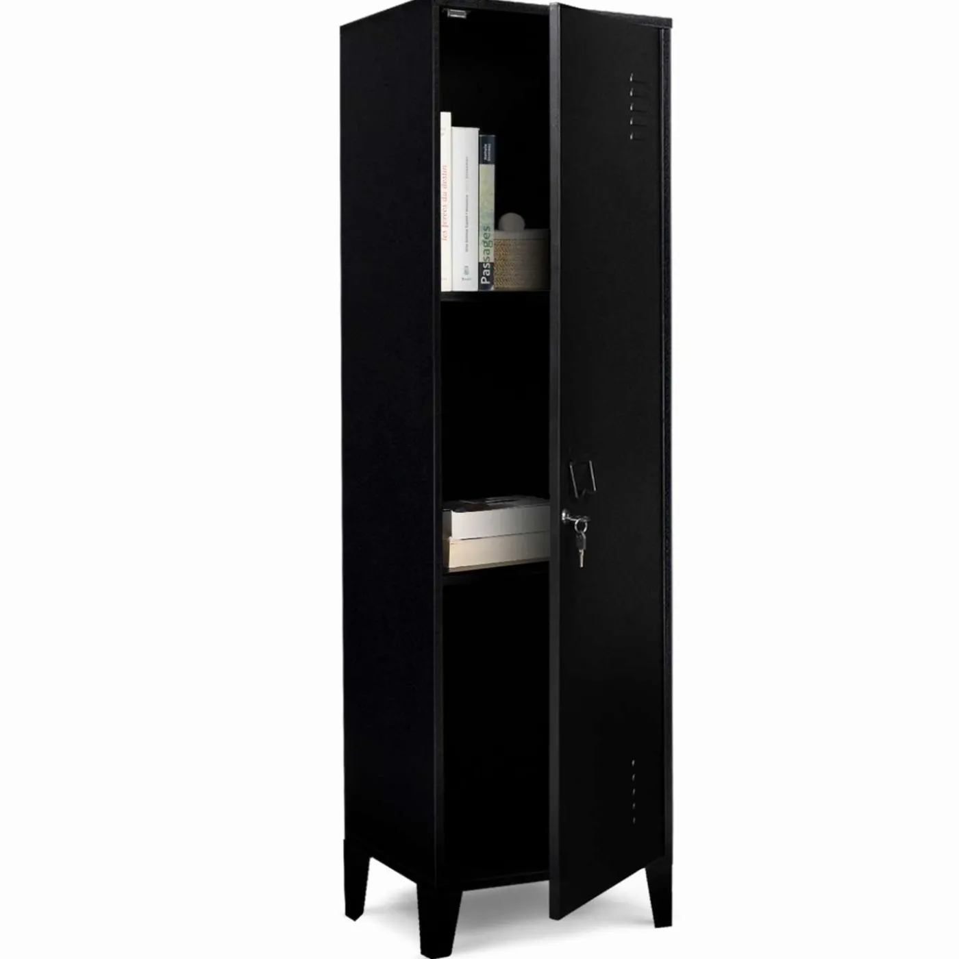 Armoire vestiaire métallique noire