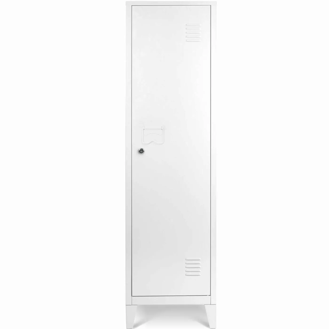 Armoire vestiaire porte métal blanche industrielle