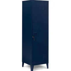 Armoire vestiaire porte métallique bleue industrielle
